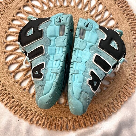 Nike Air More Uptempo Light Aqua Sneakers AA1554-403 PS Size 12C - Picture 4 of 11